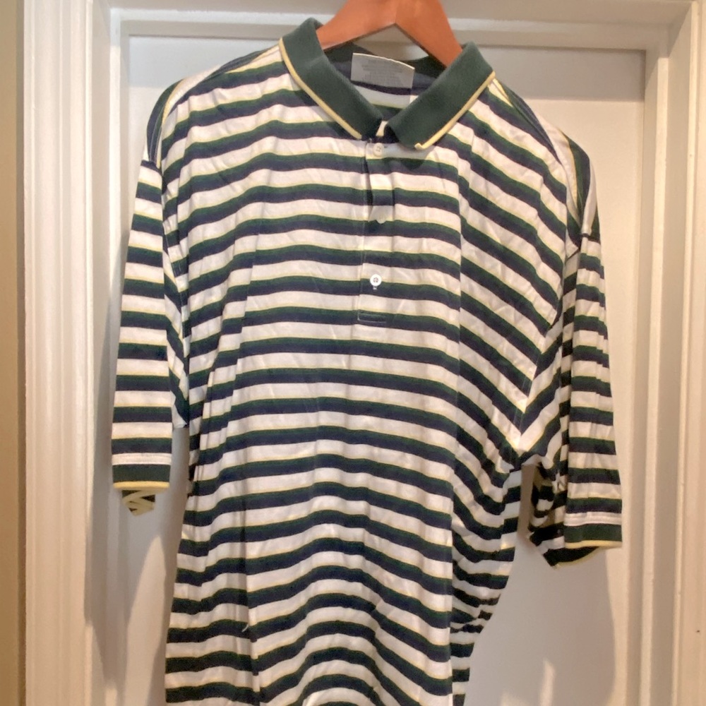 Green and White Striped Augusta National Golf Shirt (The Masters)